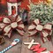4 Pieces Christmas Burlap Plaid Bow Christmas Buffalo Plaid Bow Gingham Craft Bows Tree Decorative Bows Wreath Bow Decor for Crafts Xmas Party Birthday Decor (Red and Black)
